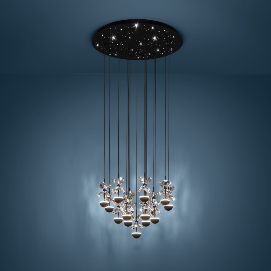 Eglo - LED Stmievateľný luster na lanku LED/27W/230V 3000K čierna