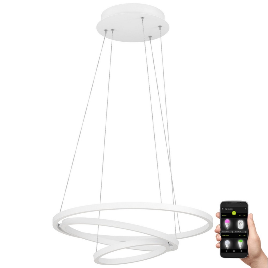 Eglo - LED Stmievateľný luster na lanku LED/43,2W/230V biela