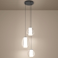 Eglo - LED stmievateľný luster na lanku LED/7W/230V + 2xLED/5,5W + 3xLED/1,6W 2200-6500K čierny chróm