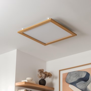 Eglo - LED Stmievateľný panel SALOBRENA-TW WOOD LED/32,5W/230V 2700-6500K 64x64 cm hnedá + diaľkové ovládanie