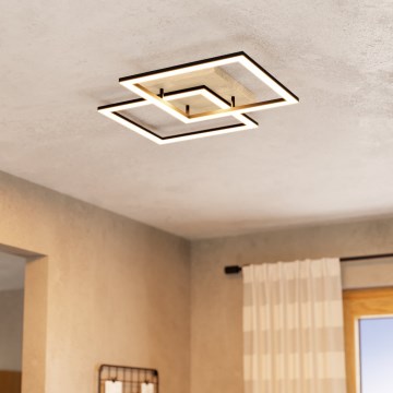 Eglo - LED Stmievateľný prisadený luster 4xLED/32W/230V 2700-6500K hnedá/čierna