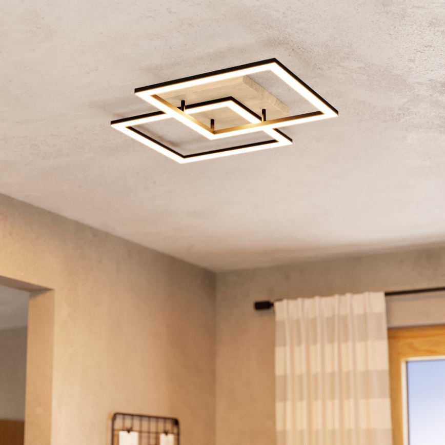 Eglo - LED Stmievateľný prisadený luster 4xLED/32W/230V 2700-6500K hnedá/čierna