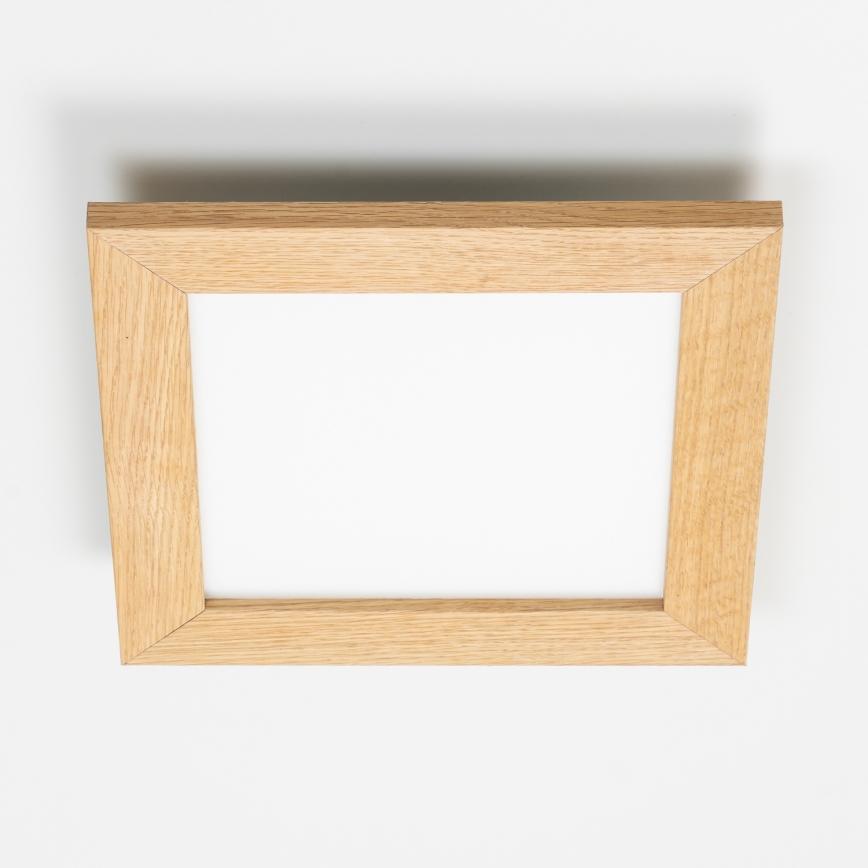 Eglo - LED Stmievateľný prisadený panel SALOBRENA 2 WOOD LED/16W/230V 4000K 34x34 cm hnedá