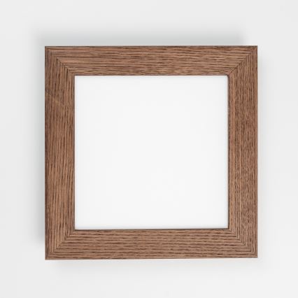 Eglo - LED Stmievateľný prisadený panel SALOBRENA 2 WOOD LED/16W/230V 4000K 34x34 cm tmavohnedá