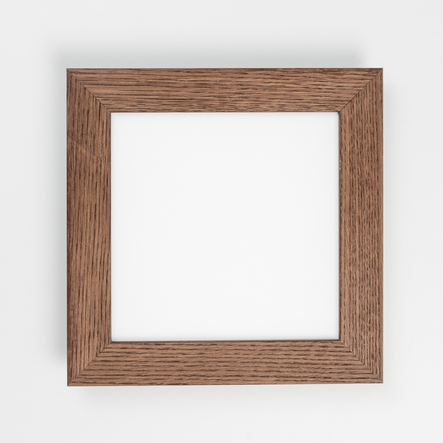 Eglo - LED Stmievateľný prisadený panel SALOBRENA 2 WOOD LED/16W/230V 4000K 34x34 cm tmavohnedá