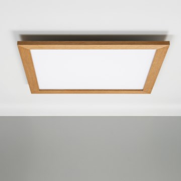 Eglo - LED Stmievateľný prisadený panel SALOBRENA-CL WOOD LED/31W/230V 2700-6500K 64x64 cm hnedá