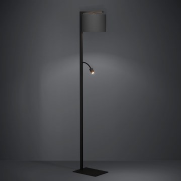 Eglo - LED Stojacia lampa 1xE27/40W/230V + LED/3,8W 3000K čierna