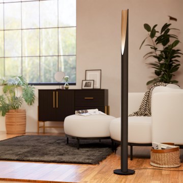Eglo  - LED Stojacia lampa 1xGU10/4,5W/230V 3000K čierna/hnedá