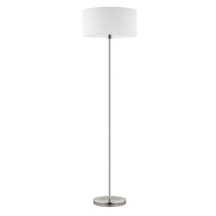 Eglo - LED  Stojacia lampa TUNJA 1xE27/60W/230V matný chróm/biela