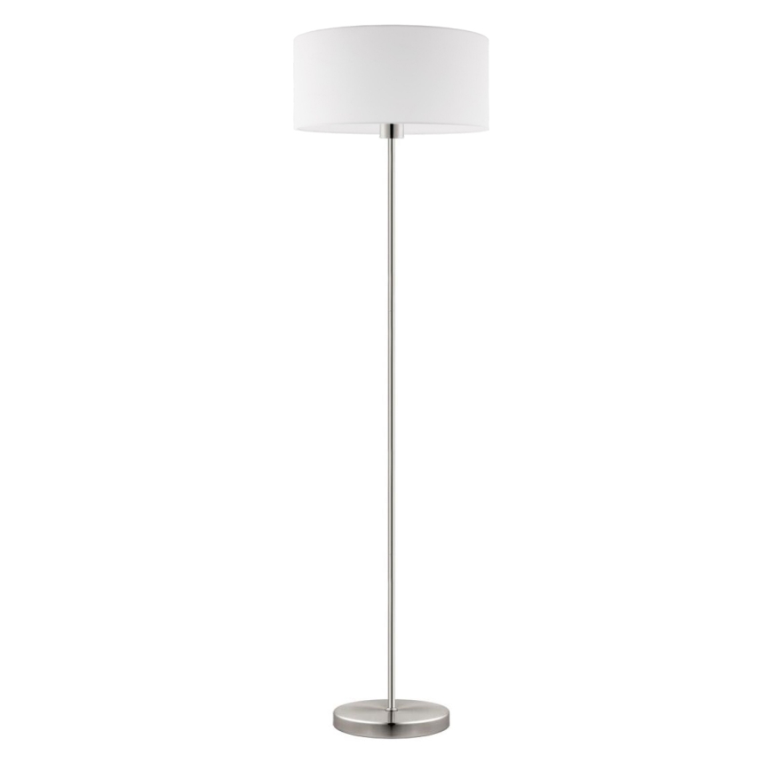Eglo - LED  Stojacia lampa TUNJA 1xE27/60W/230V matný chróm/biela