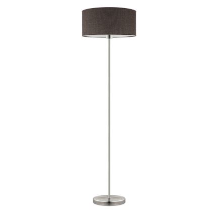 Eglo - LED  Stojacia lampa TUNJA 1xE27/60W/230V matný chróm/hnedá