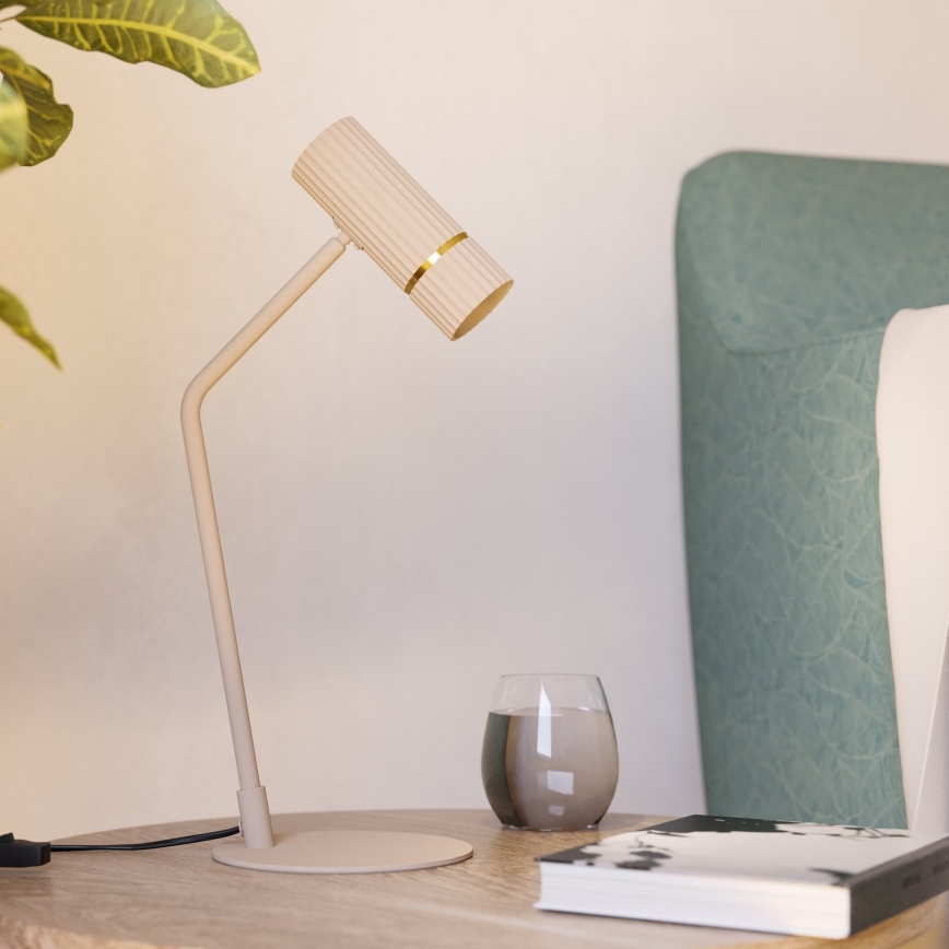 Eglo - LED Stolná lampa 1xGU10/5W/230V 3000K béžová