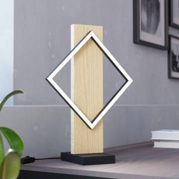 Eglo - LED stolná lampa LED/13W/230V čierna/béžová