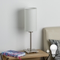 Eglo - LED  Stolná lampa TUNJA 1xE27/60W/230V 26,5 cm matný chróm/biela