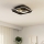 Eglo - LED Stropné svietidlo 1xLED/16,2W/230V + 1xLED/9,2W 38x38 cm čierna/zlatá