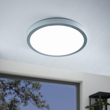 Eglo - LED stropné svietidlo 1xLED/25W/230V, strieborné, okrúhle, 4000K, priemer 40 cm