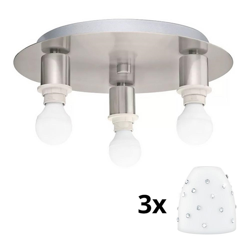 Eglo - LED Stropné svietidlo MY CHOICE 3xE14/4W/230V matný chróm/biela