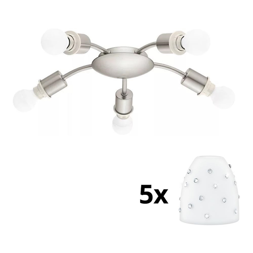 Eglo - LED Stropné svietidlo MY CHOICE 5xE14/4W/230V  matný chróm/biela
