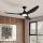 Eglo - LED stropný ventilátor LED/20W/230V 3000/4000/5000K priemer 132 cm čierny + diaľkové ovládanie