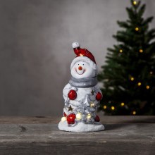 Eglo - LED Vianočná dekorácia 6xLED/0,06W/2xAAA snehuliak