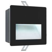 Eglo - LED Vonkajšie zápustné svietidlo LED/3,7W/230V IP65 čierna