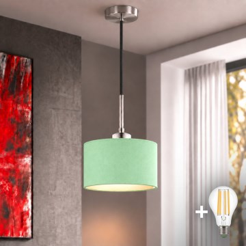 Eglo - LED závesné svietidlo na lanku TUNJA 1xE27/60W/230V priemer 20 cm zelená/čierna