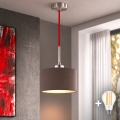 Eglo - LED závesný luster na lanku TUNJA 1xE27/60W/230V pr. 20 cm hnedá/červená