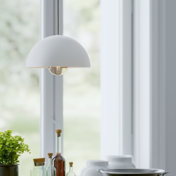 Eglo - Luster na lanku 1xE27/40W/230V pr. 30 cm biela