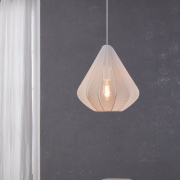 Eglo - Luster na lanku 1xE27/40W/230V pr. 33,5 cm biela