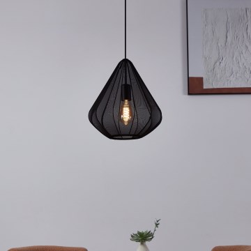 Eglo - Luster na lanku 1xE27/40W/230V pr. 33,5 cm čierna