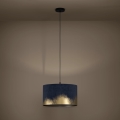 Eglo - Luster na lanku 1xE27/40W/230V pr. 38 cm modrá/zlatá