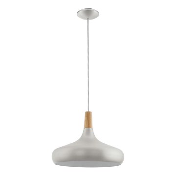 Eglo - Luster na lanku 1xE27/40W/230V pr. 40 cm strieborná - FSC certifikované