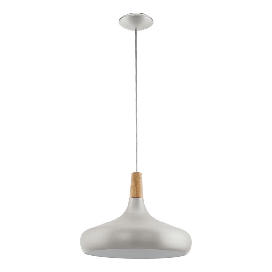 Eglo - Luster na lanku 1xE27/40W/230V pr. 40 cm strieborná - FSC certifikované