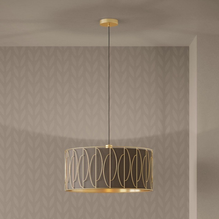 Eglo - Luster na lanku 1xE27/40W/230V zlatá/hnedá