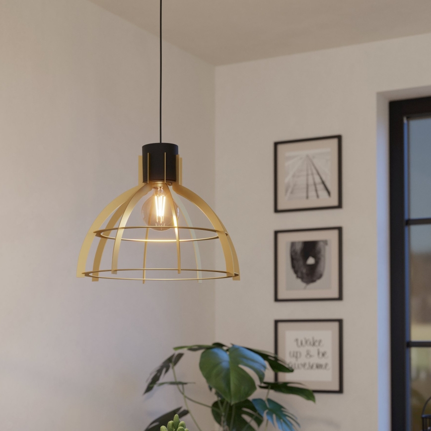 Eglo - Luster na lanku 1xE27/40W/230V zlatá