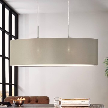 Eglo - Luster na lanku 2xE27/60W/230V taupe