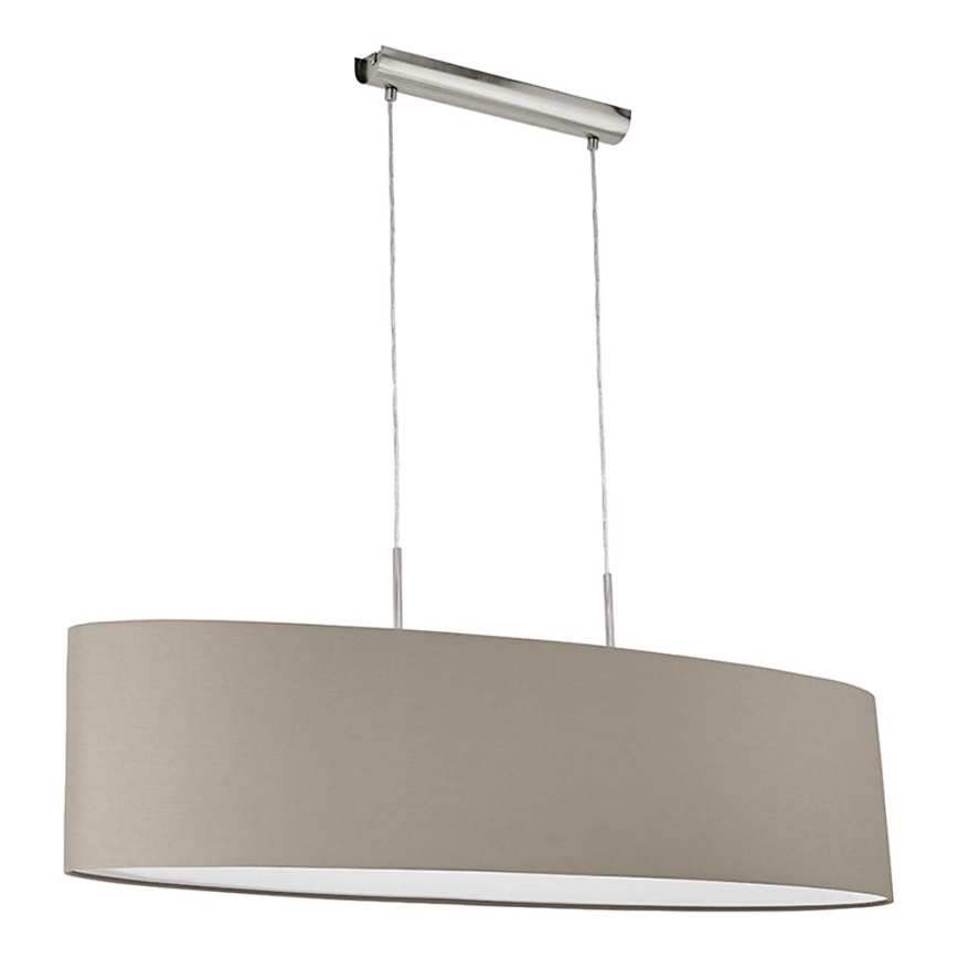 Eglo - Luster na lanku 2xE27/60W/230V taupe