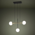 Eglo - Luster na lanku 3xE14/40W/230V zlatá/čierna