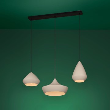 Eglo - Luster na lanku 3xE27/28W/230V béžová