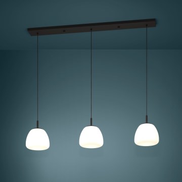 Eglo - Luster na lanku 3xE27/40W/230V čierna