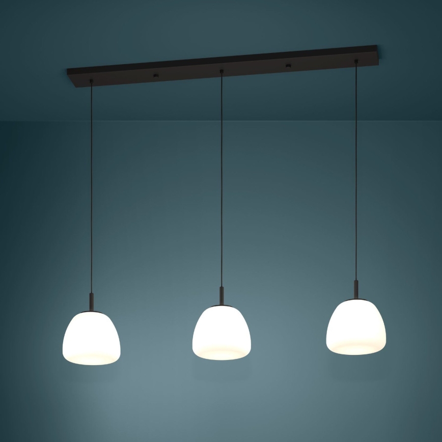 Eglo - Luster na lanku 3xE27/40W/230V čierna