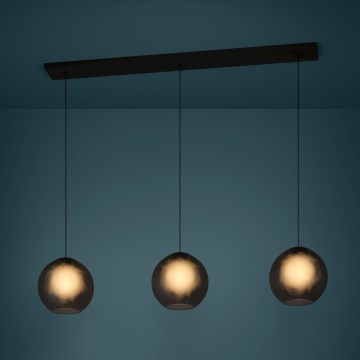 Eglo - Luster na lanku 3xE27/40W/230V dymová
