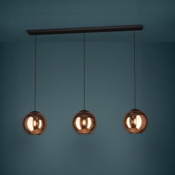 Eglo - Luster na lanku 3xE27/40W/230V medená
