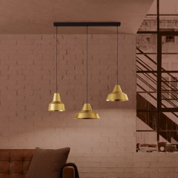 Eglo - Luster na lanku 3xE27/40W/230V zlatá