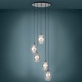 Eglo - Luster na lanku 5xE27/60W/230V dymová