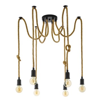 Eglo - Luster na lanku 6xE27/28W/230V pavúk