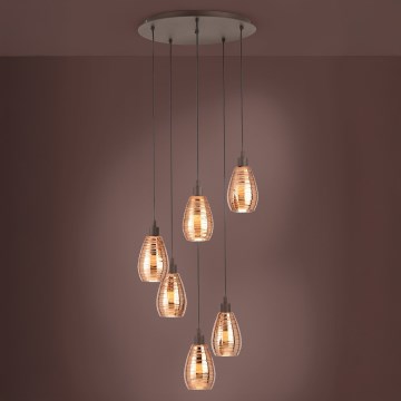 Eglo - Luster na lanku 6xE27/60W/230V