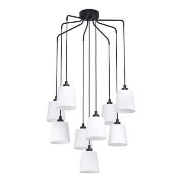 Eglo - Luster na lanku 9xE27/40W/230V biela