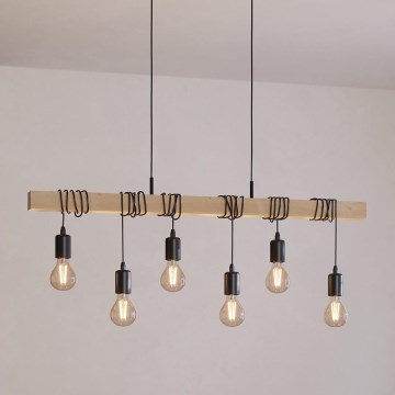 Eglo - Luster na lanku TOWNSHEND 6xE27/60W/230V - FSC certifikované