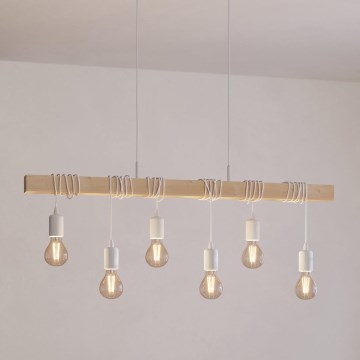 Eglo - Luster na lanku TOWNSHEND 6xE27/60W/230V - FSC certifikované